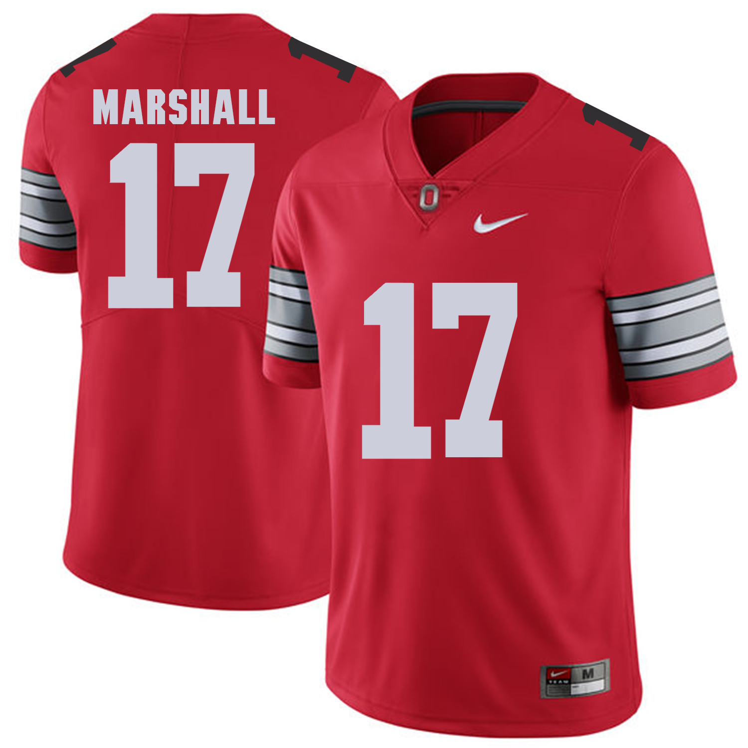 Men Ohio State 17 Marshall Red Customized NCAA Jerseys